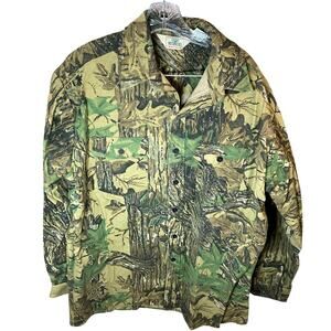 VTG 80s Redhead Camouflage Button‑Up Shirt Jacket – Adult XL Tall – USA Made